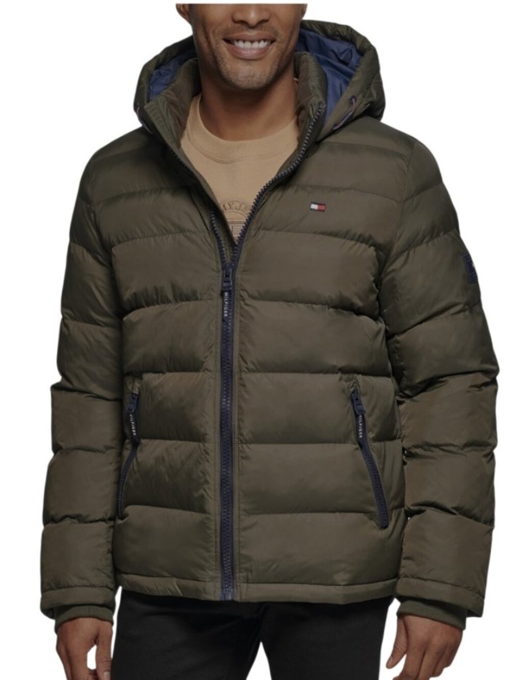 Nike Size Medium (M) Green Puffer Jacket with Hood